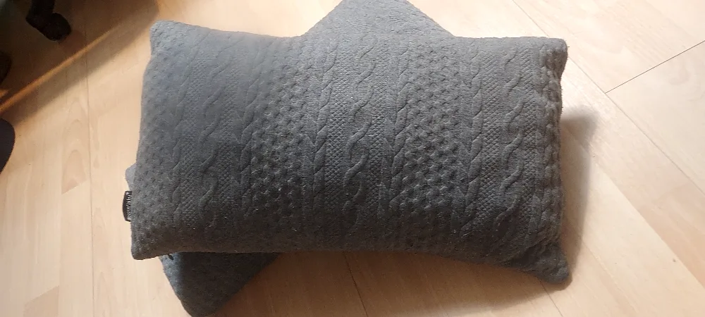 ✨️Moving Sale ✨️ Grey Decorative Pillow thumbnail
