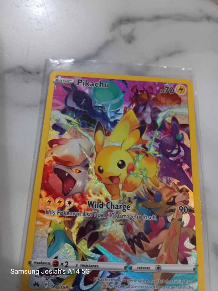 Pikachu Pokemon Card - 160/159