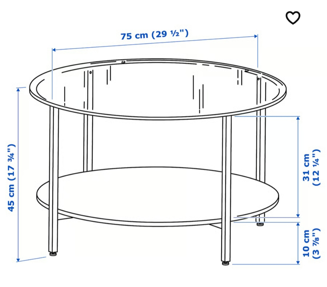 Round Glass Coffee Table 2 side table - photo 2
