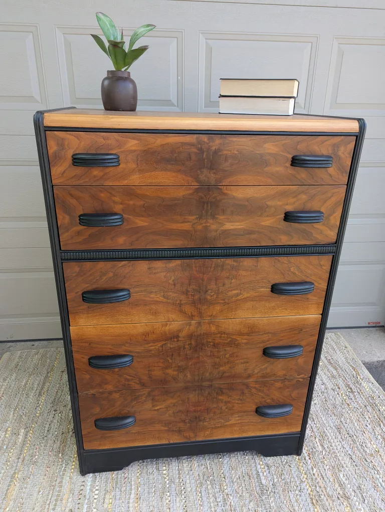 Newly refinished MCM waterfall dresser image indicator(2)