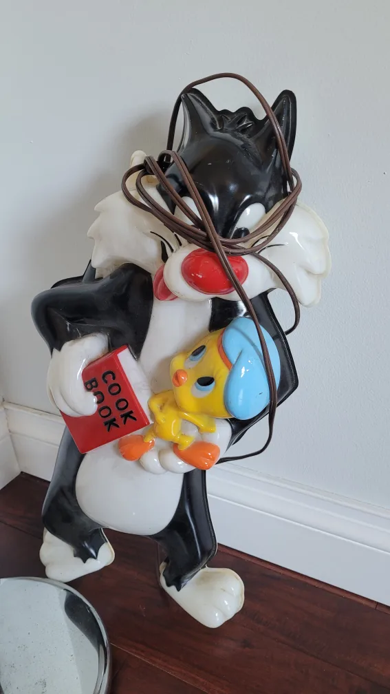 Vintage Sylvester and Tweety Blow Mold Light thumbnail