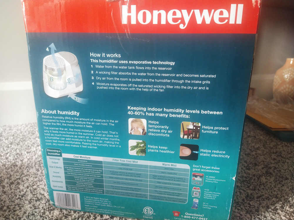 Honeywell Cool Moisture Humidifier - Like New! - photo 2