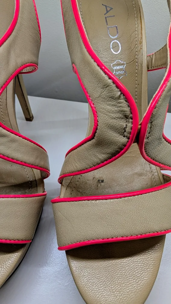 Aldo Beige Heels with Pink Trim - Size 6 image indicator(9)