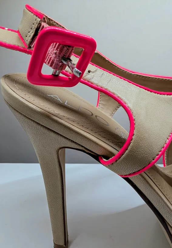 Aldo Beige Heels with Pink Trim - Size 6 image indicator(10)