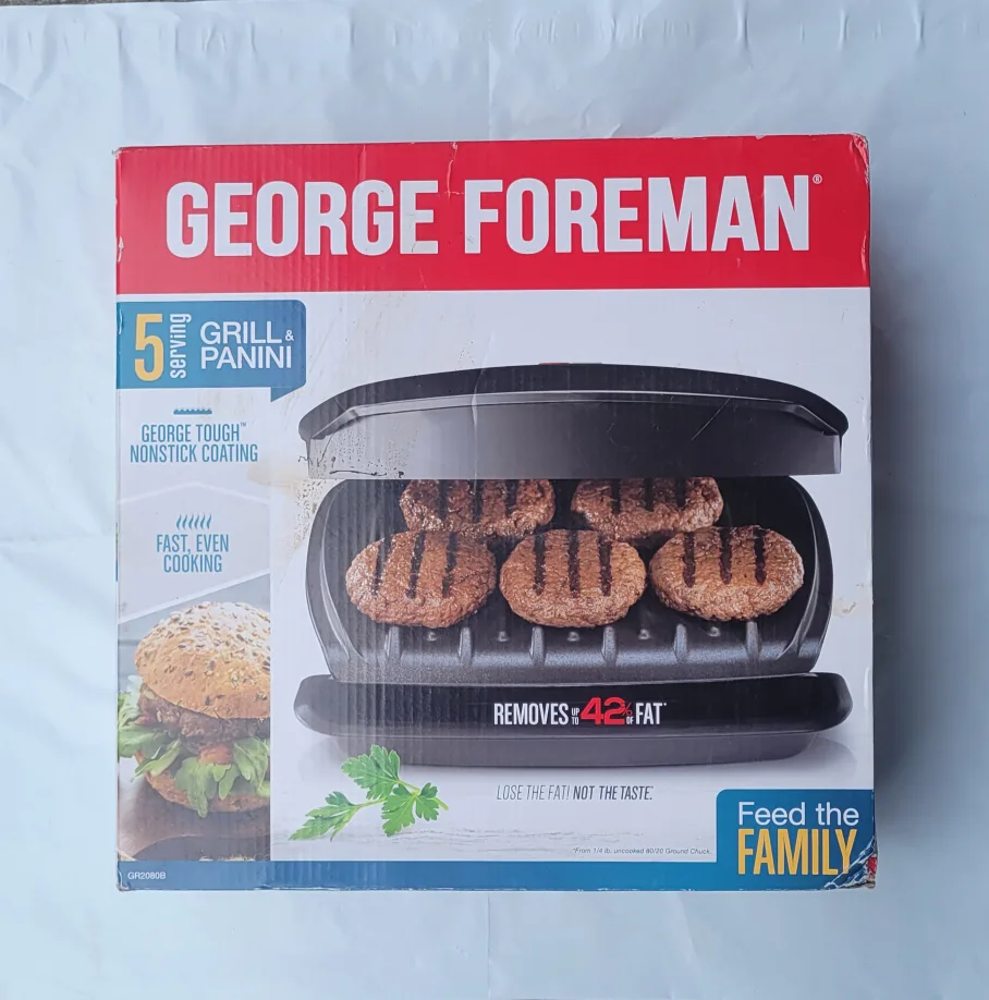 George Foreman 5-Serving Grill & Panini Press thumbnail