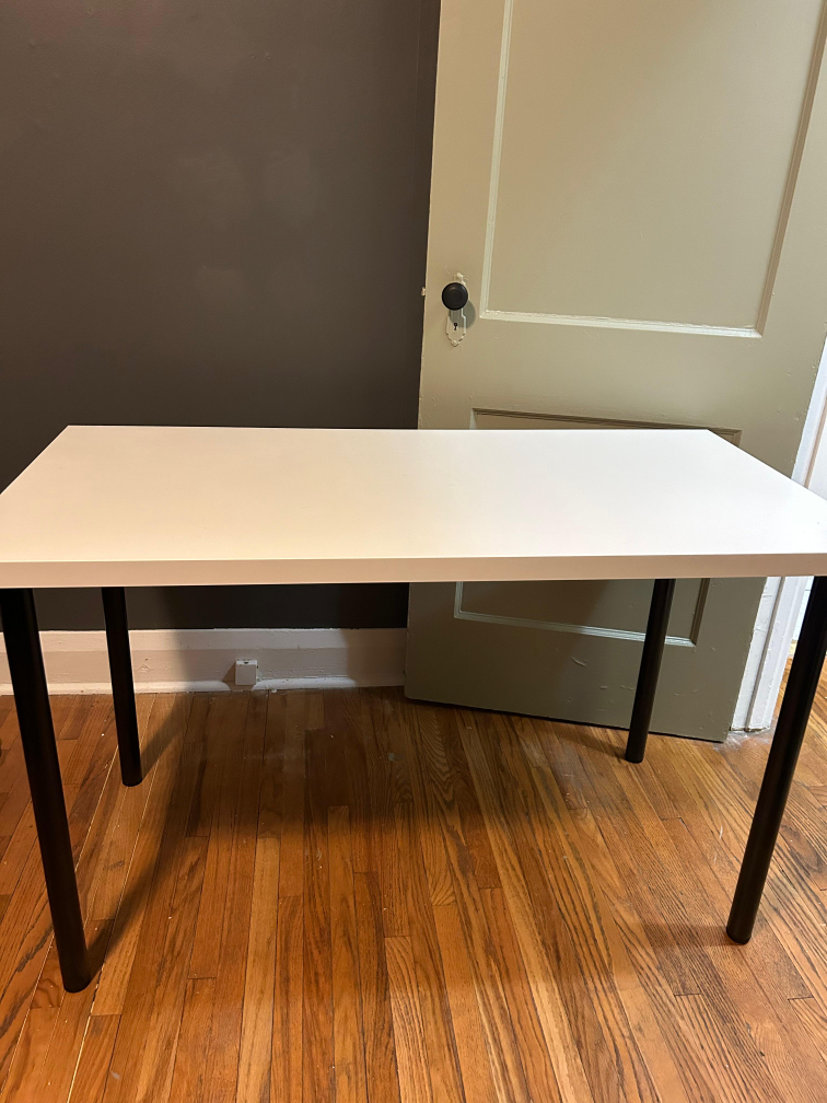 IKEA LINNMON / ADILS Table - White/Black - photo 3