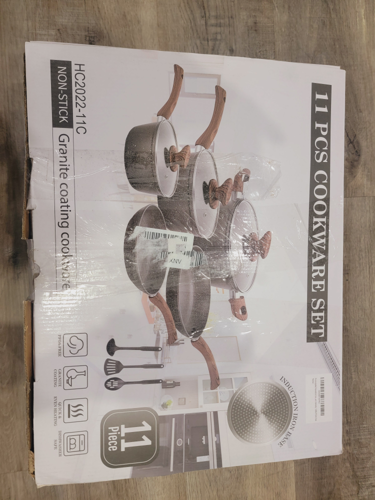 11-Piece Non-Stick Granite Coating Cookware Set