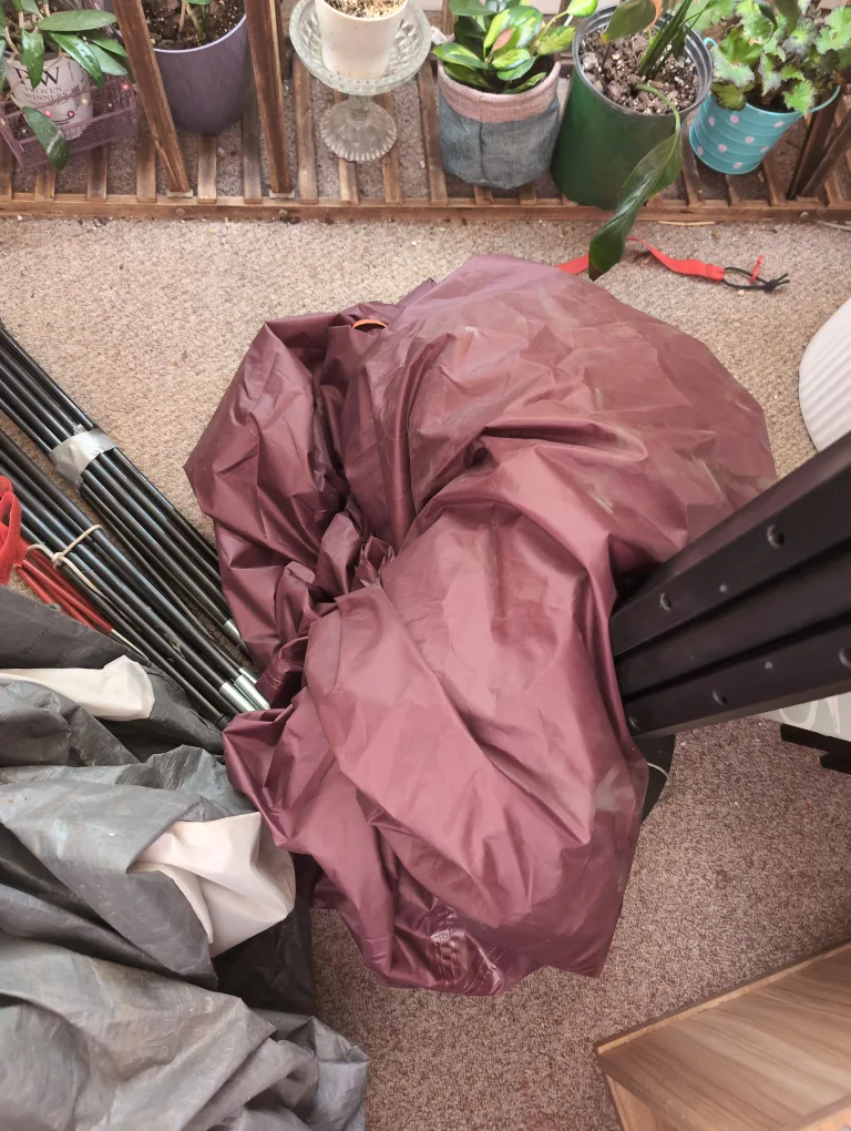 Camping Tent with Poles & Stakes thumbnail