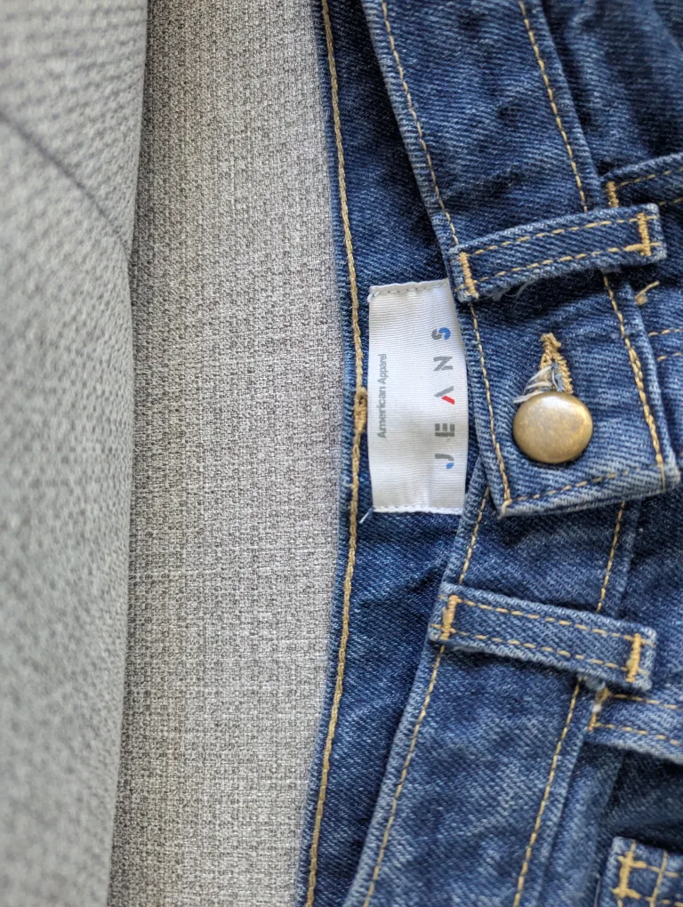 American Apparel Denim High Waist Shorts thumbnail