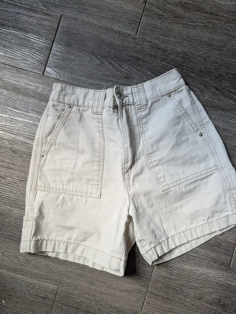 women's beige shorts thumbnail