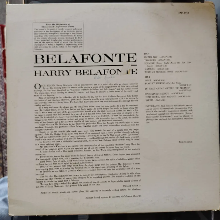 Belafonte - RCA Victor Stereo Vinyl Record image indicator(2)