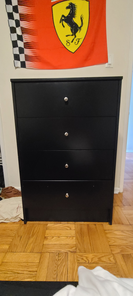 Black 4-Drawer Dresser - photo 2