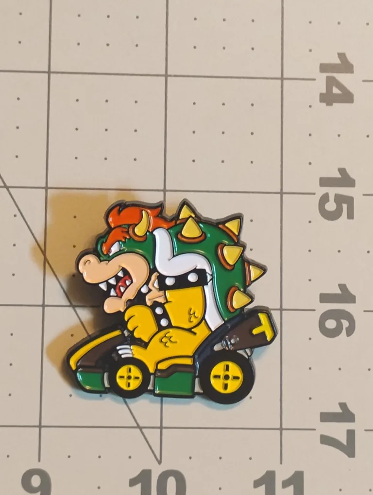 Official Nintendo Mario Kart Enamel Pins/Badge Bowser thumbnail