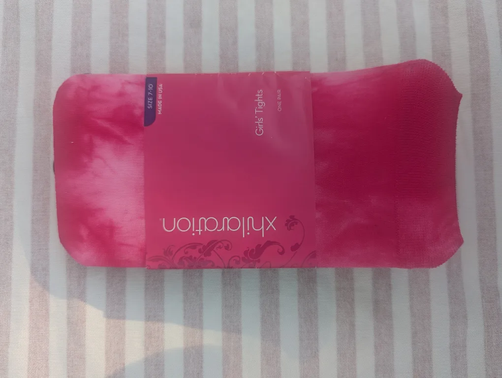 Xhilaration Girls' Tights, Size 7-10 pink thumbnail