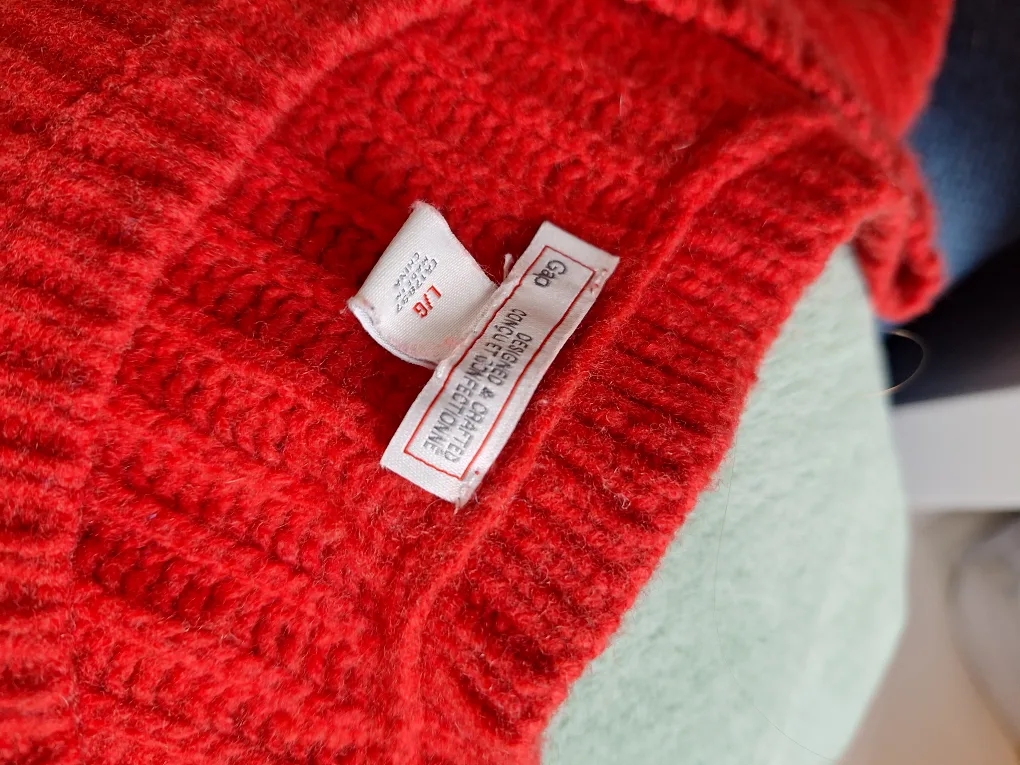 GAP Orange/Red Knit Sweater - Size L image indicator(2)