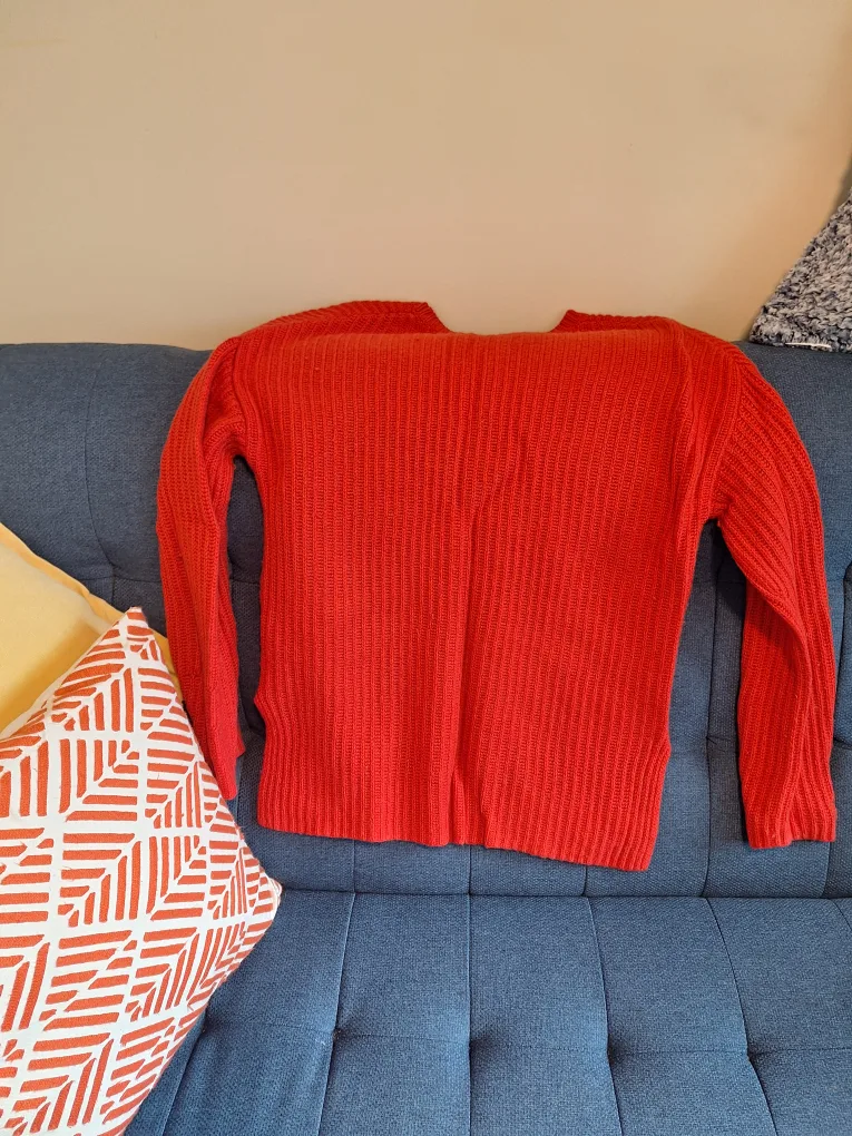 GAP Orange/Red Knit Sweater - Size L image indicator(3)