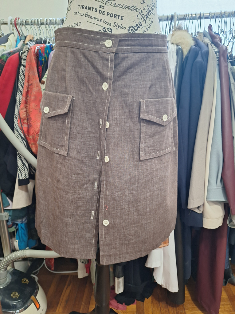 front button down retro skirt - photo 2