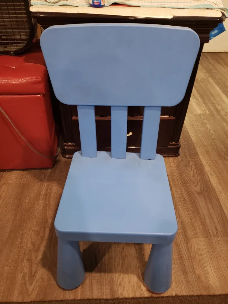 IKEA Mammut Kids Chair - Light Blue thumbnail