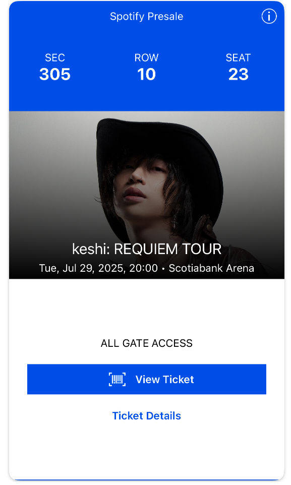 keshi: REQUIEM TOUR Ticket - Scotiabank Arena