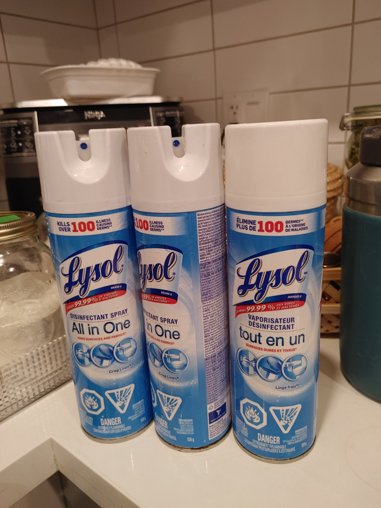 Lysol All in One Disinfectant Spray, Crisp Linen