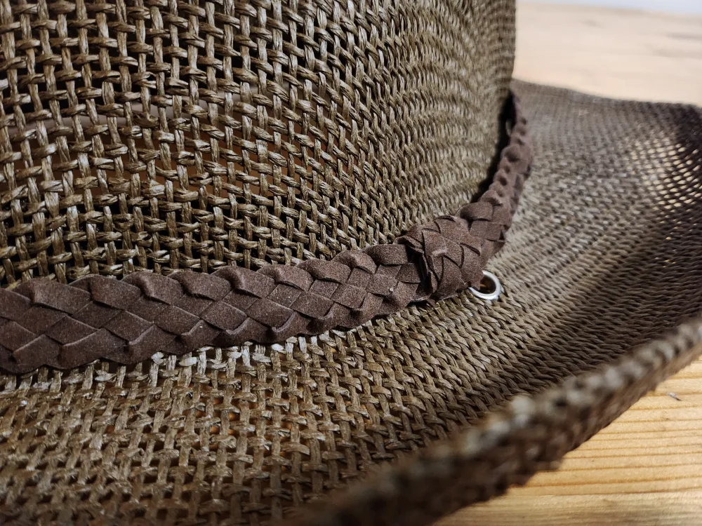 Brown Woven Cowboy Hat - 58cm image indicator(2)