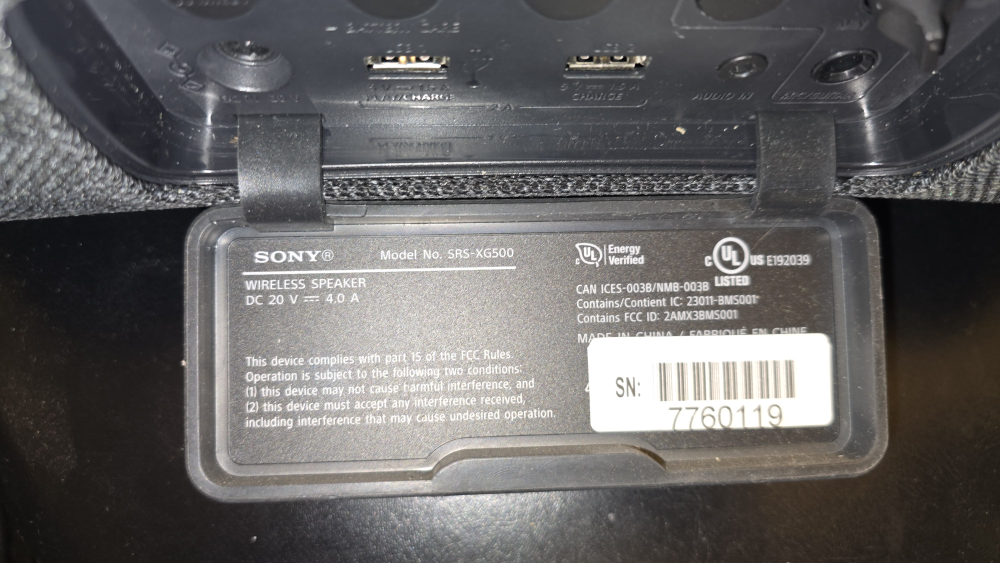 Sony SRS-XG500 Wireless Speaker - photo 4