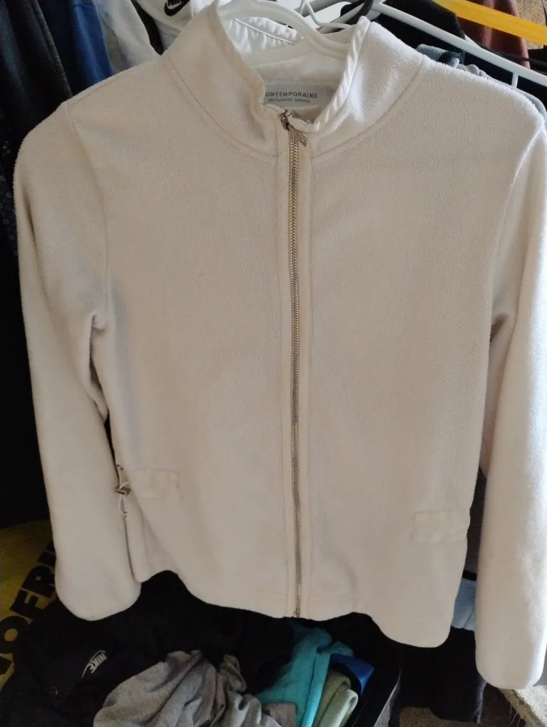Contemporaine Cream Fleece Jacket thumbnail