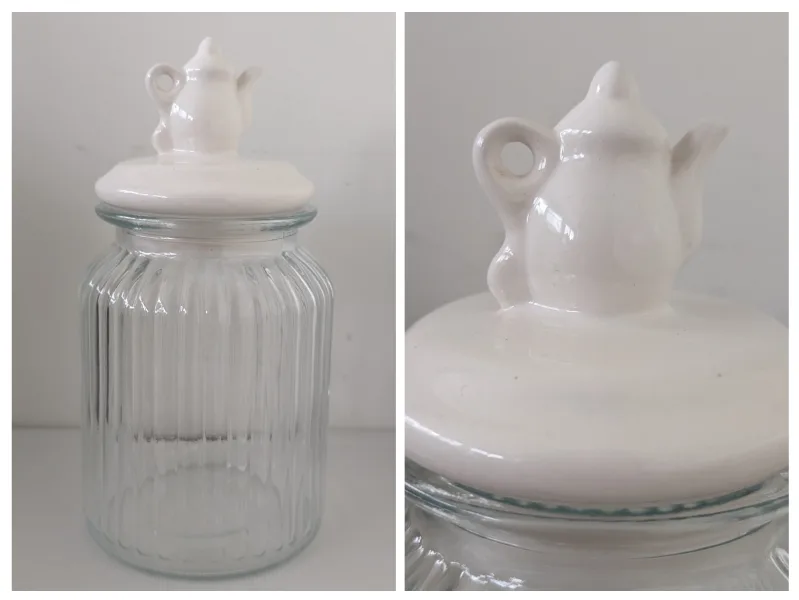 Glass Jar with Teapot Lid thumbnail