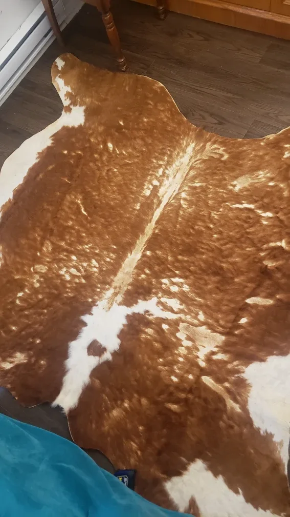 Cowhide Rug - Brown and White thumbnail