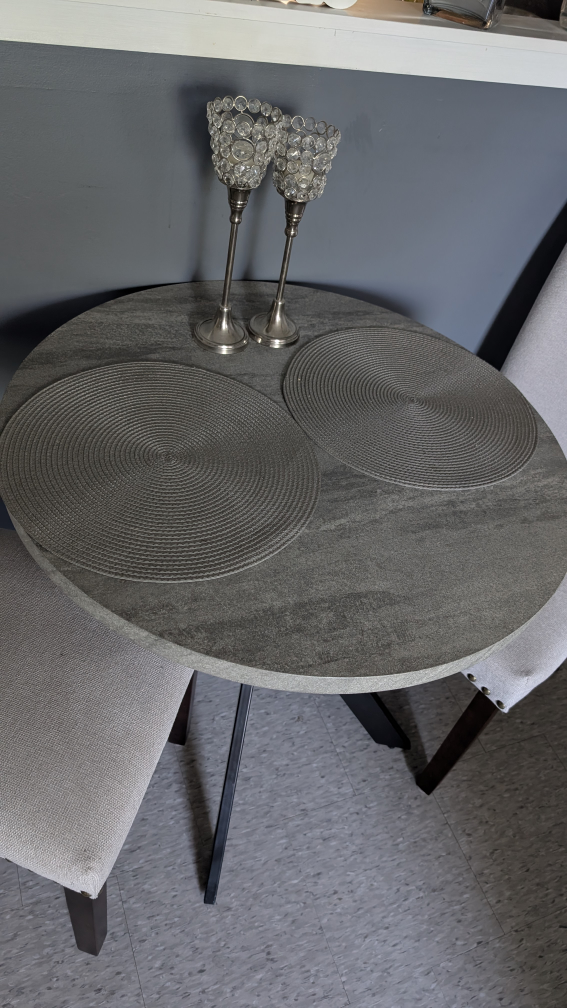 Round Dining Table with 2 Chairs - photo 2