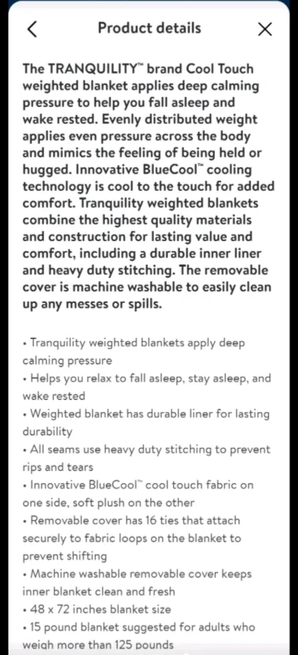 Tranquility 15lb Cooling Weighted Blanket image indicator(6)