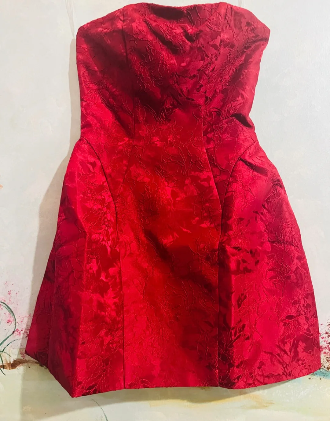 Babyboo-ELENORA MINI DRESS - RED-Size XS image indicator(6)