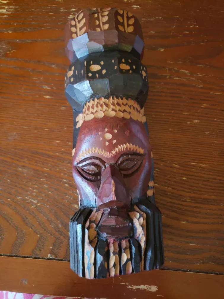 Hand Carved Jamaican Wood Totem 🇨🇦 thumbnail