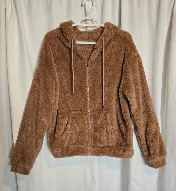 BN Ladies Cozy Fleece Zip-Up Hoodie Size XL thumbnail