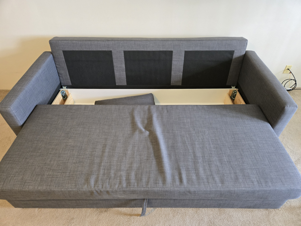 Grey Sofa Bed with Storage - photo 3