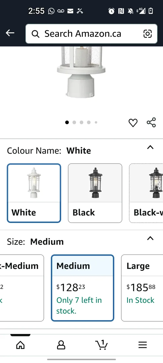 Darkaway Outdoor Post Light - White, Medium image indicator(2)