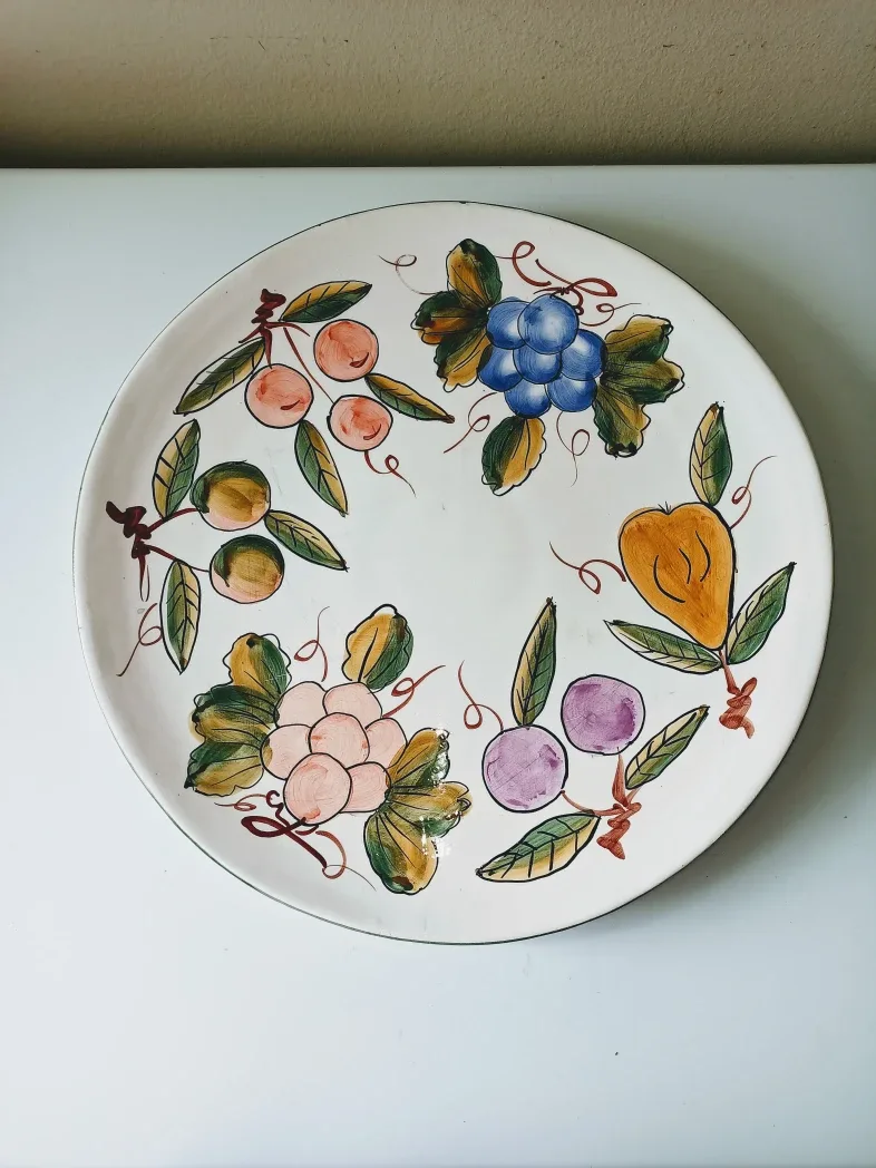 14¼ Tabletop Glazed Ceramic Plate 🇨🇦 thumbnail