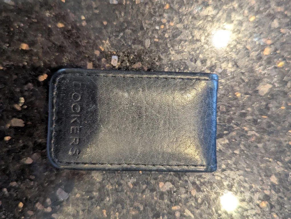 Dockers Black Leather Magnetic Money Clip thumbnail
