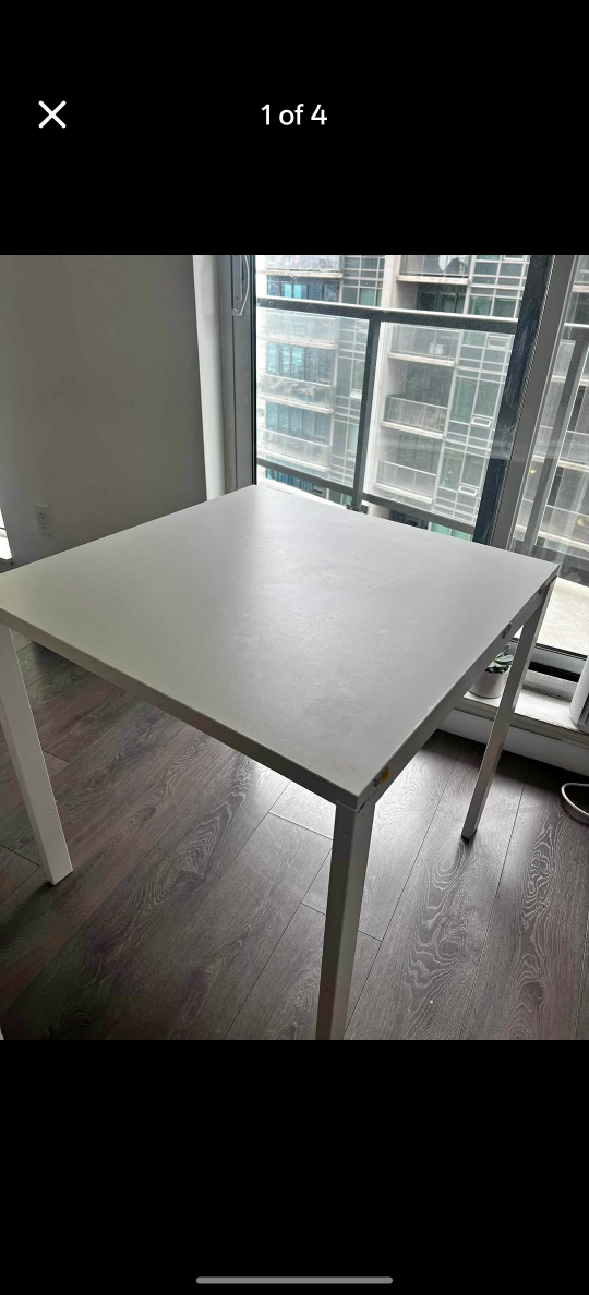 IKEA VIHALS Table, White, 74x74 cm