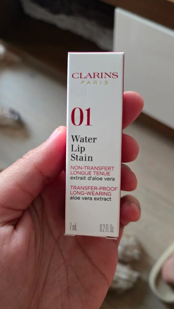 *NEW w/ box* Clarins Water Lip Stain – 01 Rose Water (7ml) image indicator(2)