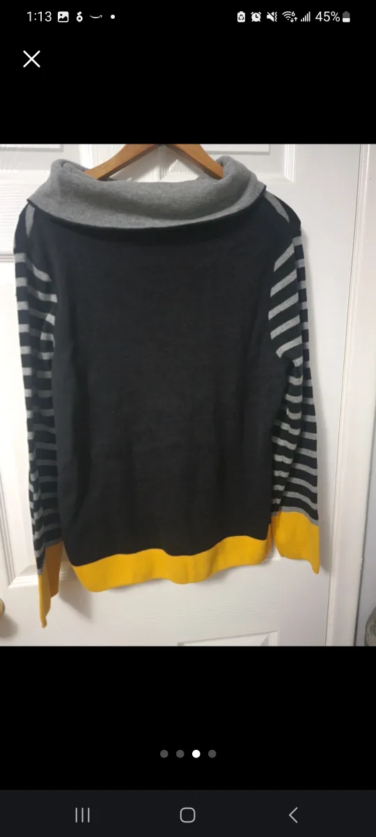 Alison Sheri Striped Cowl Neck Sweater - XL 🇨🇦 image indicator(2)