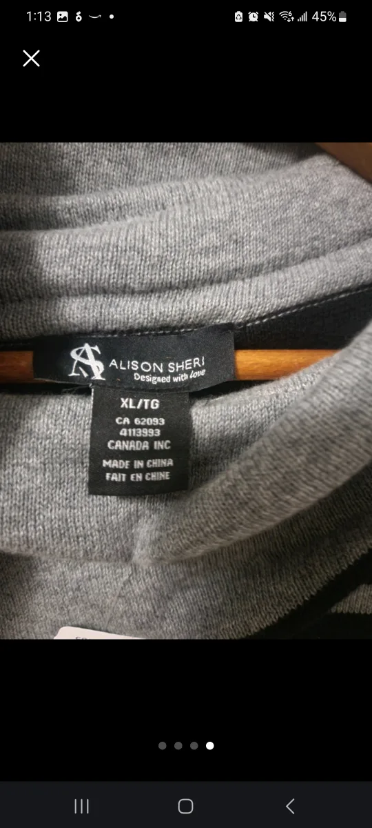 Alison Sheri Striped Cowl Neck Sweater - XL 🇨🇦 image indicator(3)