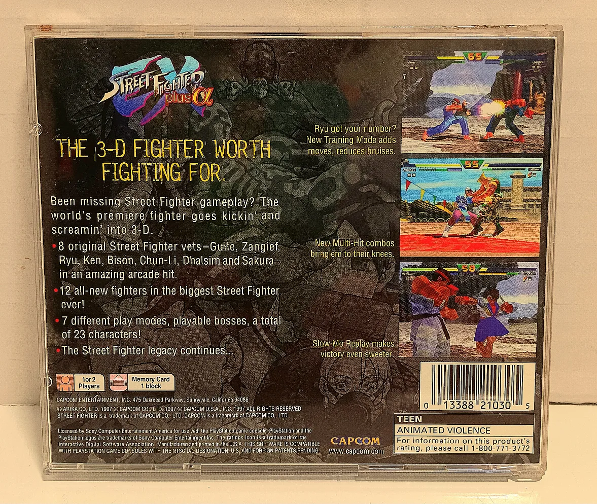 🥊Vintage Street Fighter Alpha - Playstation Game CD🥊 thumbnail