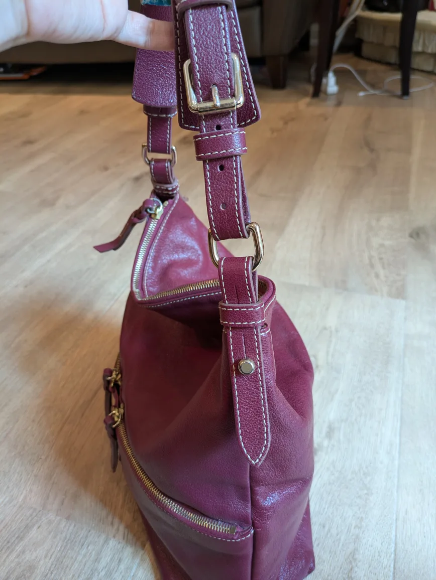Dooney & Bourke Leather Shoulder Bag in Oxblood image indicator(4)