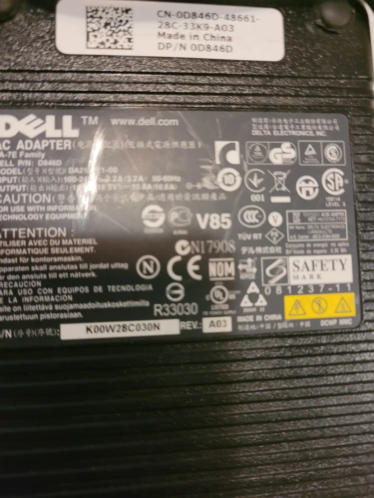 DELL CHARGER 240 WATTS thumbnail
