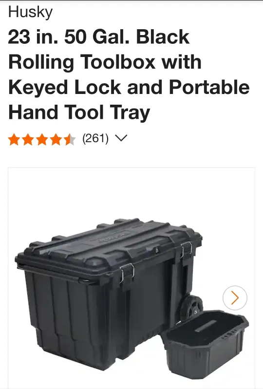 Husky 50gal Mobile Job ToolBox - NEW! thumbnail