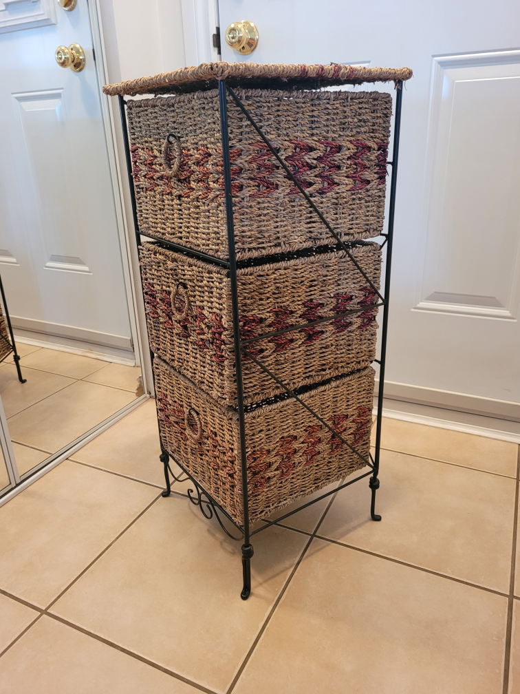 3-Drawer Woven Storage Tower - photo 2