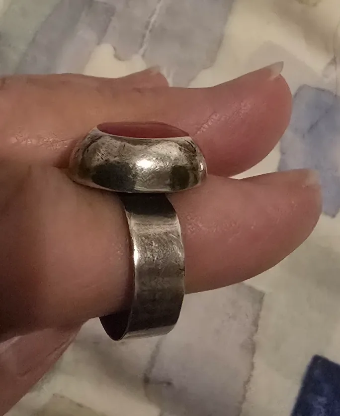 Vintage Sterling Silver Ring with Red Stone image indicator(3)