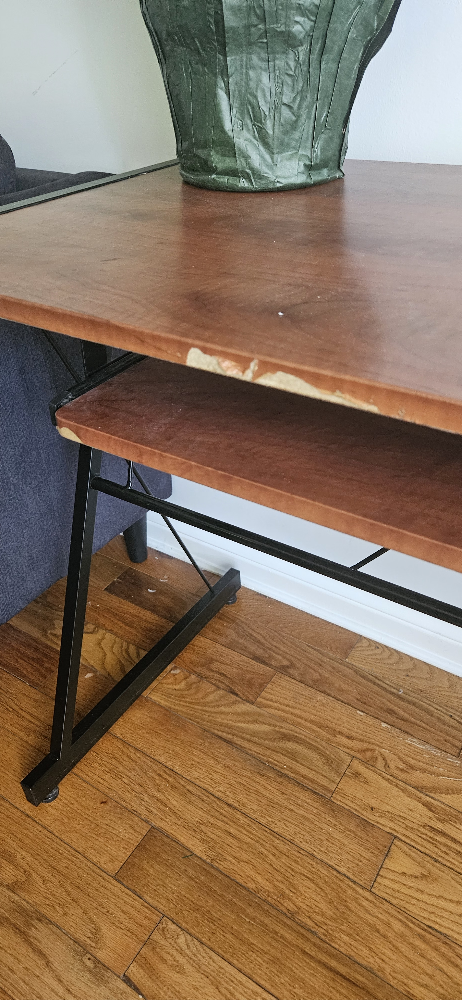 Computer Desk with Shelves and keyboard tray - photo 3
