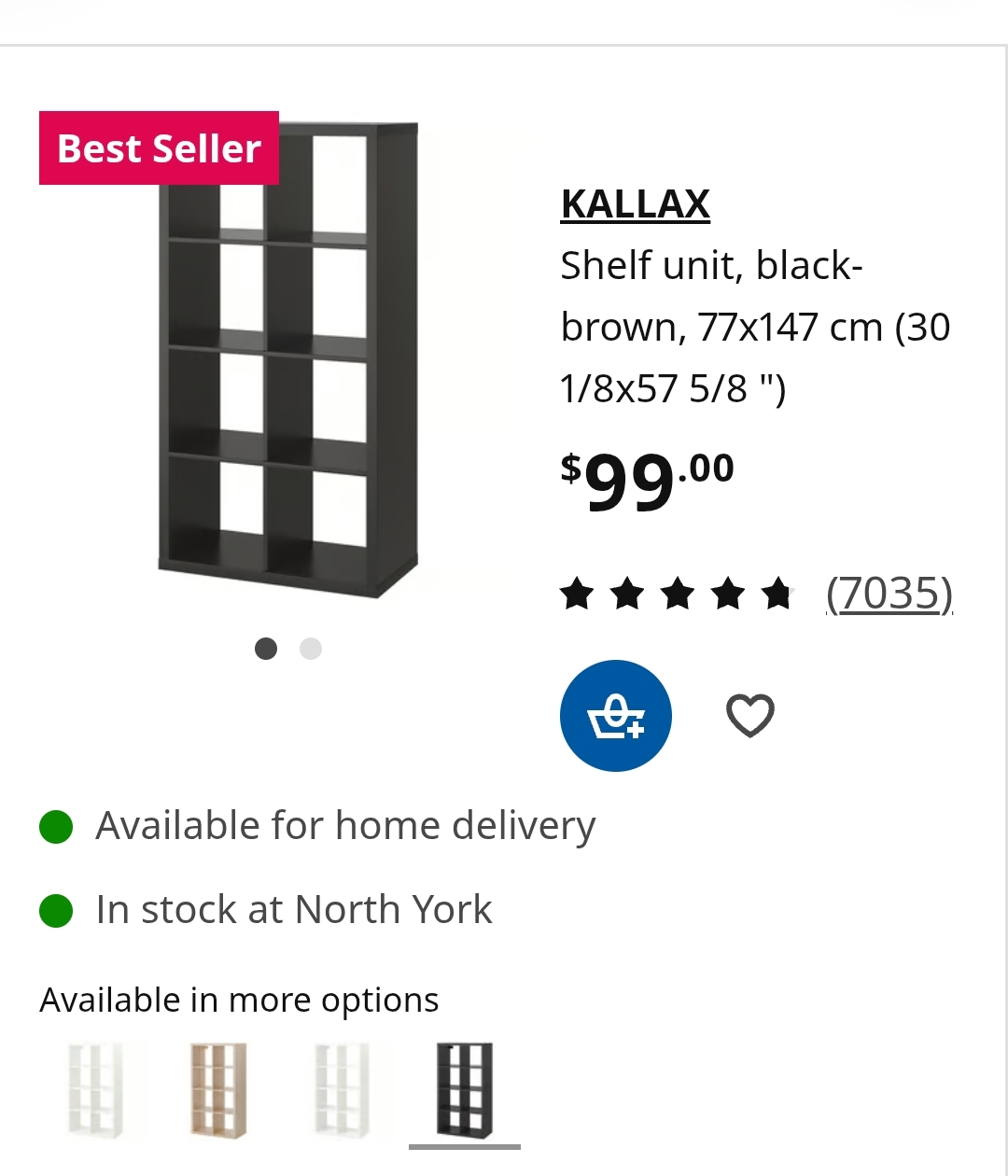 IKEA Kallax Shelf Unit-white - photo 3